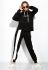 Костюм жіночий спортивний на флісі 120PM035 (чорний)
