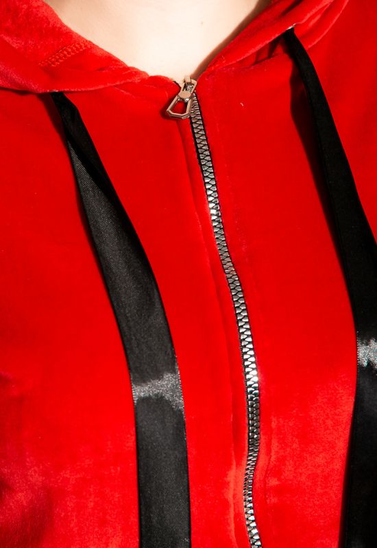 Костюм спортивный женский утепленный 120PMHM009-1 (красный)