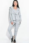 Костюм тройка женский спортивный 77PD871 (светло-серый)