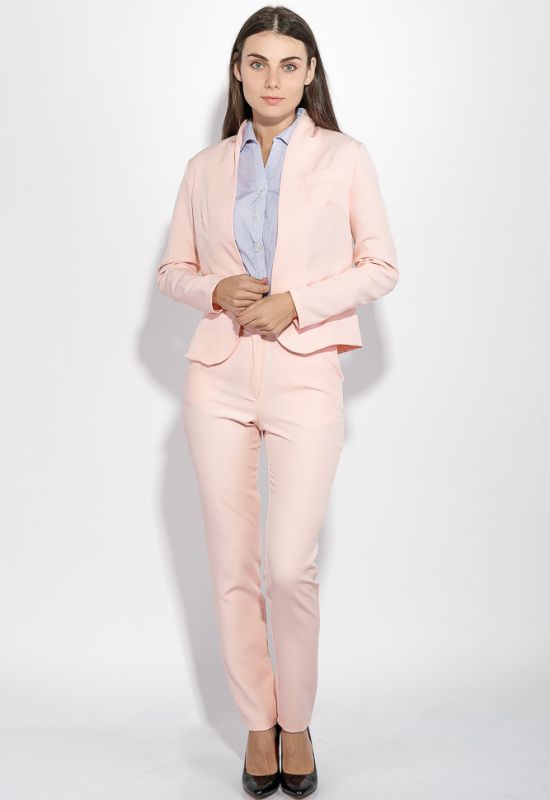 Костюм жіночий брюки піджак діловий у стильних відтінках 72PD155 (персиковий)
