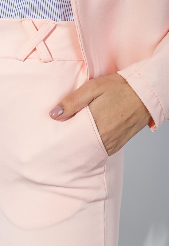 Костюм жіночий брюки піджак діловий у стильних відтінках 72PD155 (персиковий)