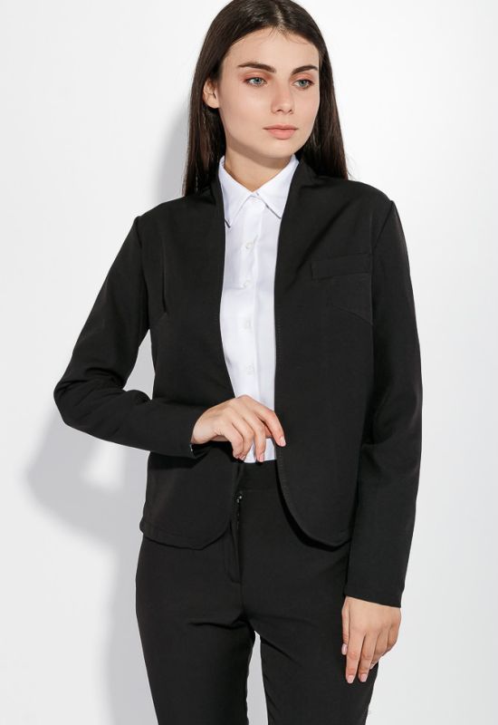 Костюм жіночий брюки піджак діловий у стильних відтінках 72PD155 (чорний)