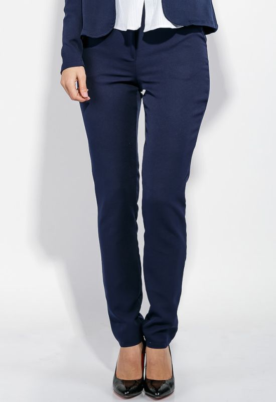 Костюм жіночий брюки піджак діловий у стильних відтінках 72PD155 (темно-синій)