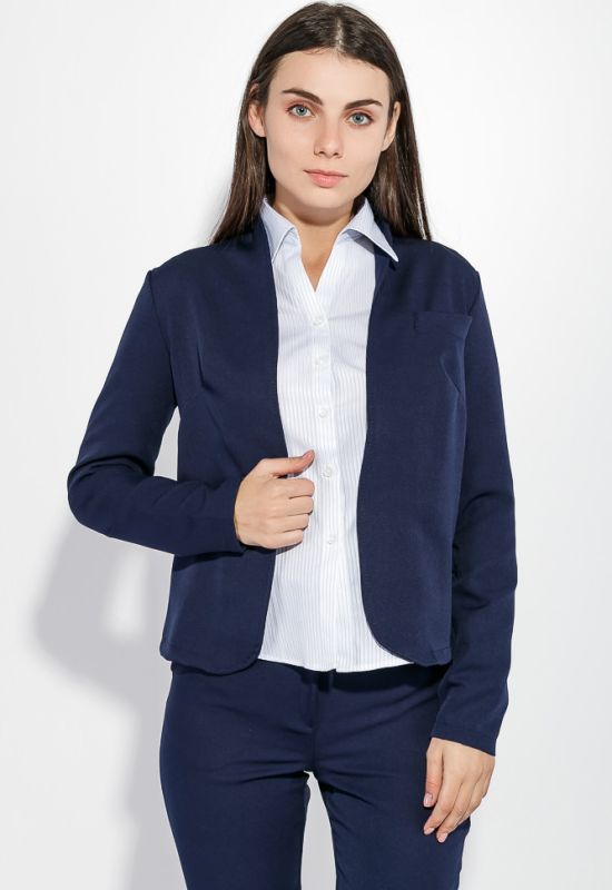Костюм женский брюки пиджак деловой в стильных оттенках 72PD155 (темно-синий)