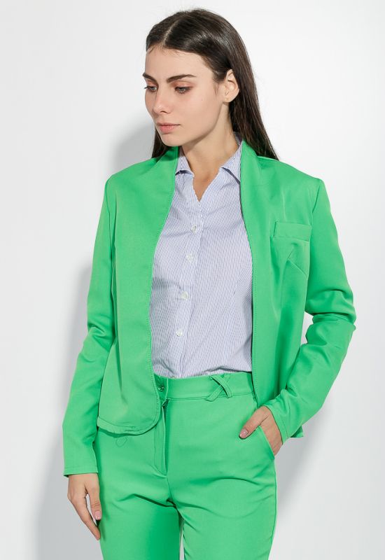 Костюм жіночий брюки піджак діловий у стильних відтінках 72PD155 (зелений)