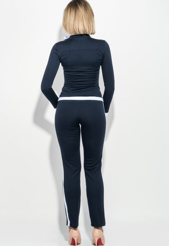 Костюм женский брюки пиджак приталенный 69PD952 (темно-синий/белый)