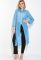 Костюм жіночий двійка брюки сорочка 74PD336 (блакитний/чорний)