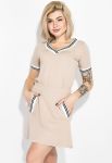Костюм женский футболка юбка 74P104 (бежевый) Костюм женский футболка юбка 74P104 (бежевый)