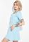 Костюм женский футболка юбка 74P104 (голубой)