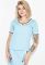 Костюм женский футболка юбка 74P104 (голубой)