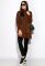 Костюм жіночий гольф та жилет 120PFA039218 (коричневий)