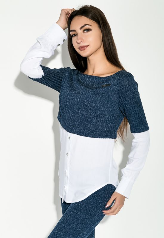 Костюм жіночий кофта штани 95P7077 (синій/білий)