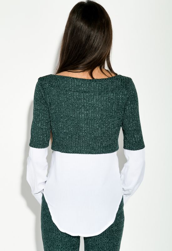 Костюм женский кофта штаны 95P7077 (зеленый)