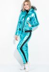 Костюм жіночий Куртка Штани 80PD1353 (бірюзовий/металік)