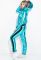 Костюм женский Куртка Штаны 80PD1353 (бирюзовый/металлик)