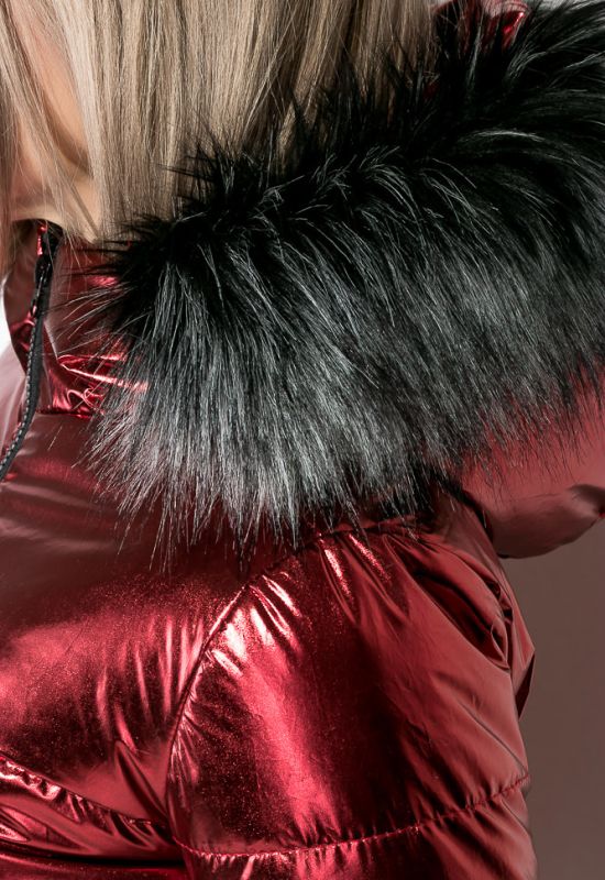 Костюм женский Куртка Штаны 80PD1353 (бордовый/металлик)