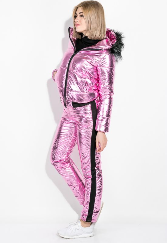 Костюм женский Куртка Штаны 80PD1353 (розовый/металлик)