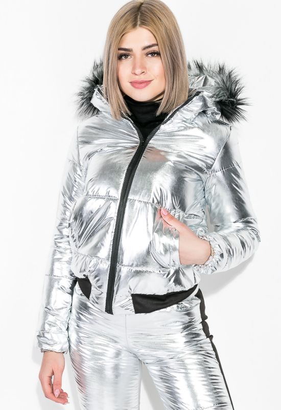 Костюм женский Куртка Штаны 80PD1353 (серебряный)
