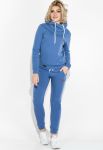 Костюм женский на флисе с искусственным мехом 77PD861 (джинсовый)