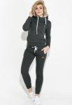 Костюм женский на флисе с искусственным мехом 77PD861 (графитовый)