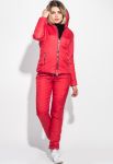 Костюм жіночий однотонний теплий 69PD1063 (червоний)