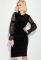 Костюм женский с кружевом юбка блузка 78PD5049 (черный)