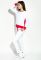 Костюм женский со змейкой на спине 70PD5032 (белый/красный)