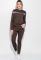 Костюм жіночий спорт зі вставками люрікса над грудьми 72PD199 (шоколадний)
