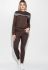 Костюм жіночий спорт зі вставками люрікса над грудьми 72PD199 (шоколадний)