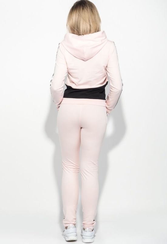 Костюм женский спортивный комбинация цветов 70PD5001 (розовый/черный)