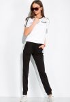 Костюм женский спортивный с короткими рукавами 151P121 (белый/черный)