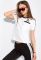 Костюм женский спортивный с короткими рукавами 151P121 (белый/черный)
