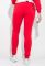 Костюм спортивний жіночий з великим текстовим принтом на спині 74PD363 (червоний)