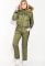 Костюм женский теплый с манжетами на рукавах 77PD859 (хаки)