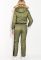 Костюм женский теплый с манжетами на рукавах 77PD859 (хаки)