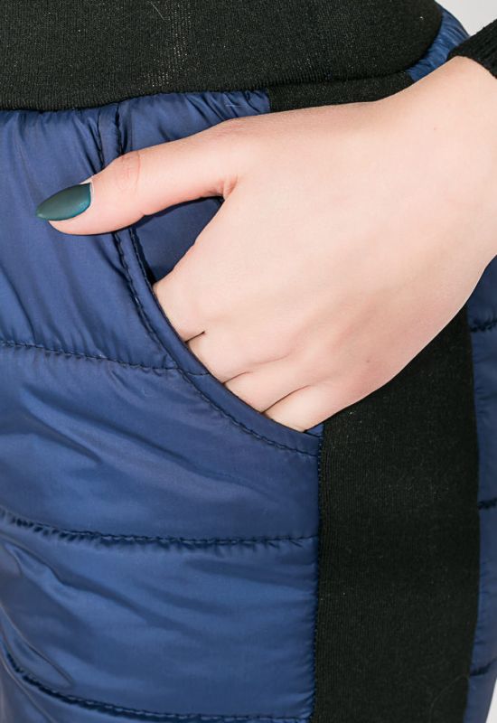 Костюм женский теплый с манжетами на рукавах 77PD859 (синий)