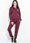 Костюм женский толстовка штаны 77PD869 (марсала)