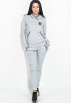 Костюм женский толстовка штаны 77PD869 (светло-серый)