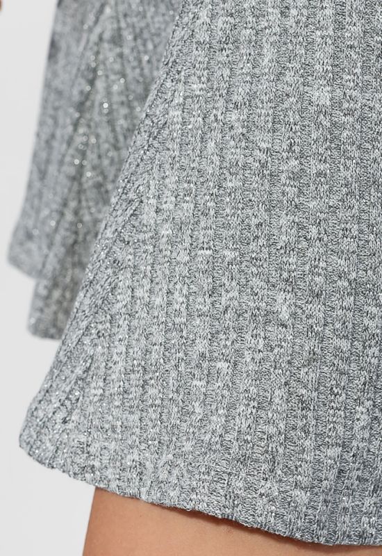 Костюм женский юбка джемпер с нашивками «Фламинго» 69PD981 (серебряный)