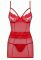 Комплект Obsessive 829-CHE-3 CHEMISE (красный)