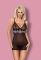 Комплект Obsessive 840-CHE-1 CHEMISE (чорний)