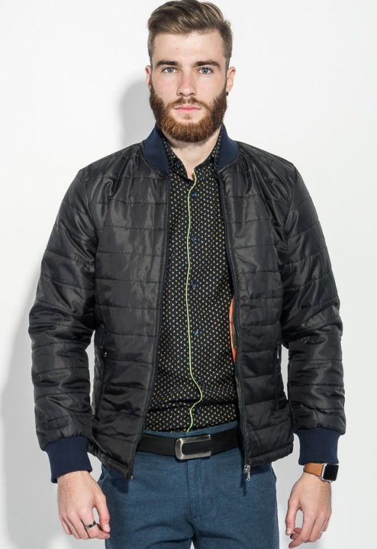 Куртка мужская демисезон 491F003 (черный/терракотовый)