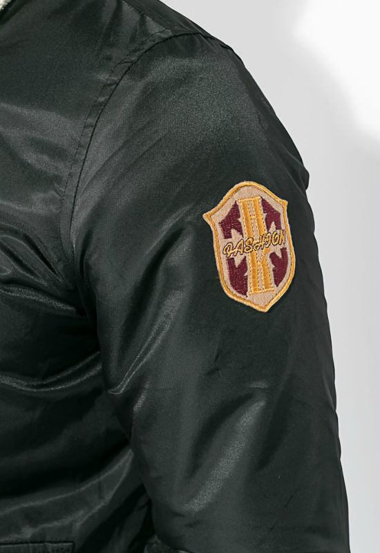 Куртка мужская с воротником из искусственного меха 178V001 (черный)