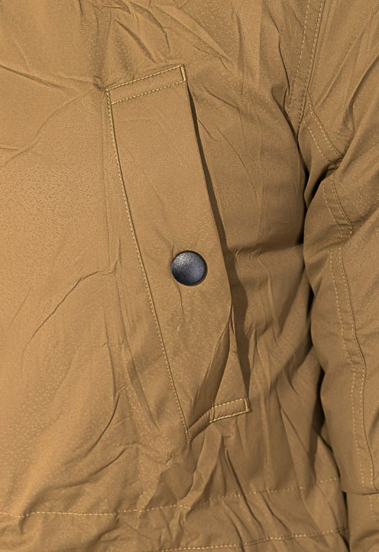 Куртка мужская теплая удлиненная 673K002 (горчичный)