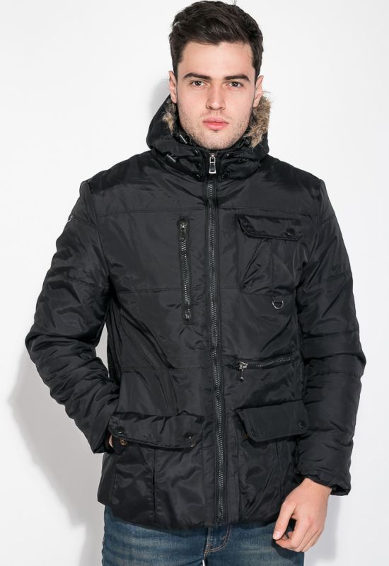 Куртка мужская удлиненная 181V001 (черный)
