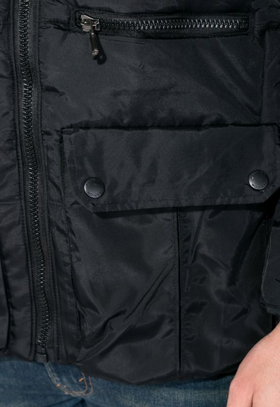 Куртка мужская удлиненная 181V001 (черный)