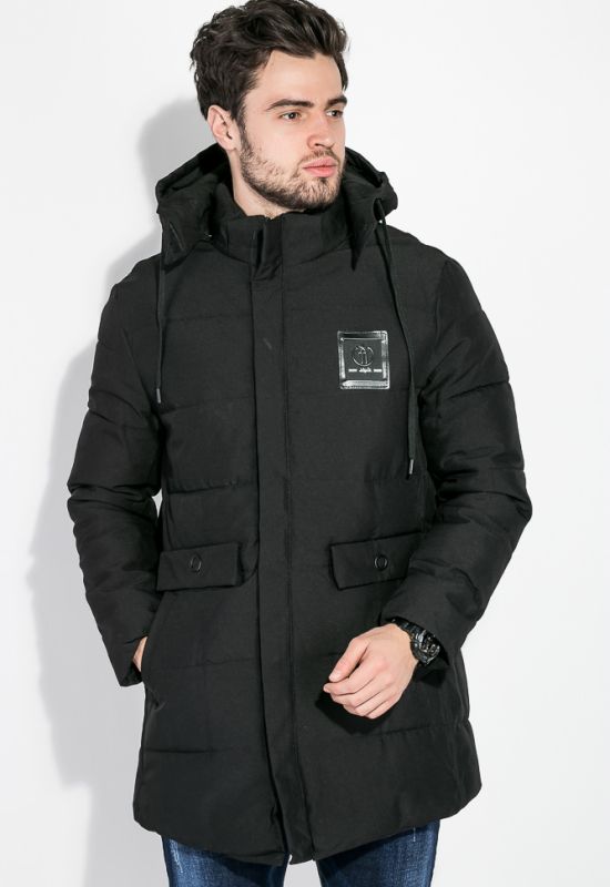 Куртка чоловіча подовжена тепла 339V001 (чорний)
