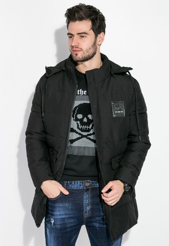 Куртка чоловіча подовжена тепла 339V001 (чорний)