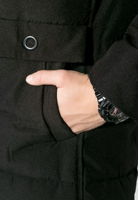 Куртка мужская удлиненная теплая 339V001 (черный)
