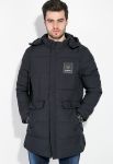 Куртка мужская удлиненная теплая 339V001 (темно-синий)
